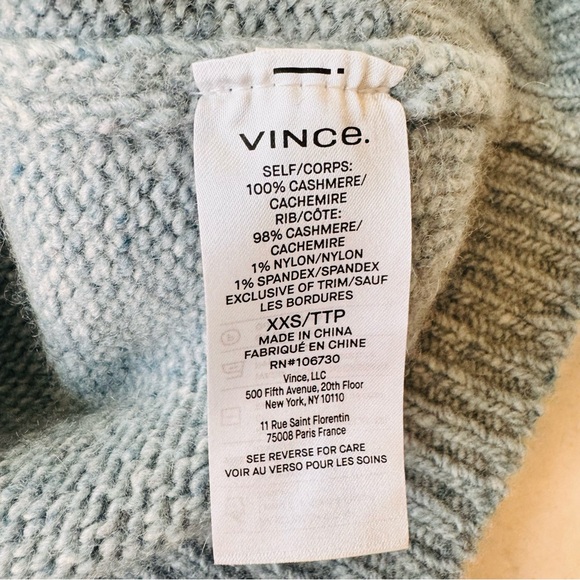 Vince Cashmere Blue Button-Up Cardigan Sweater size XXS - Picture 9 of 14